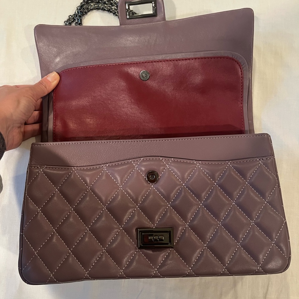 Quilted Purple Chain Bag - Picture 3 of 7